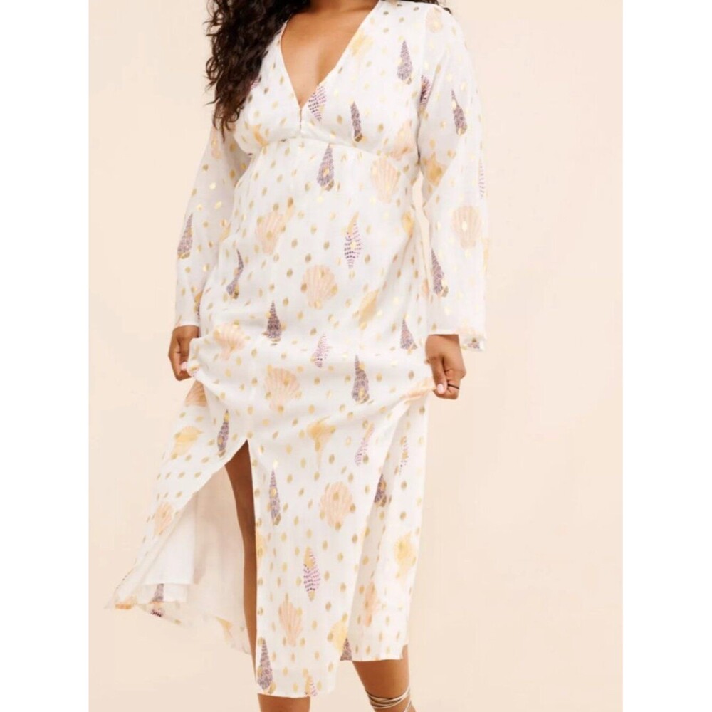Anthropologie Never Fully Dressed Angie Midi Dress Plus Size 18 Long Wide sleeve